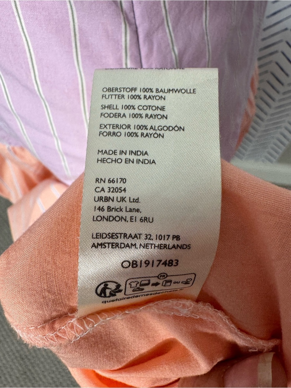 Maeve Strapless Colorblock Pinstripe Midi Dress small pink purple green - Picture 7 of 10